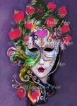 Mask of Hearts Digital Stamp